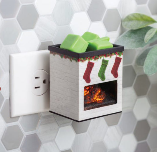 Pluggable Holiday Fireplace Wax Warmer