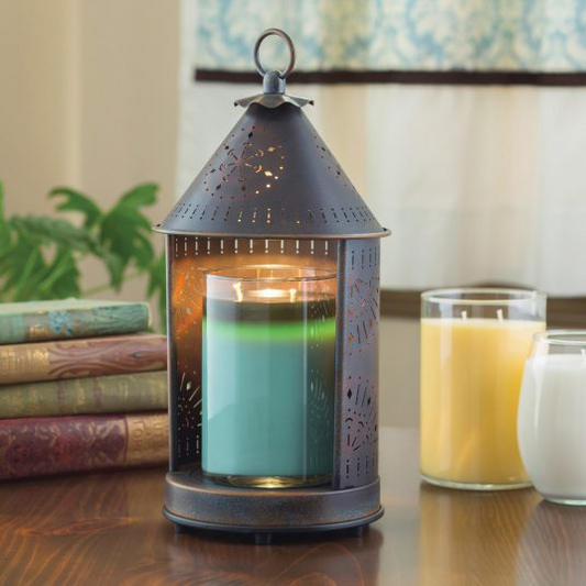 Tin punched Candle Warmer Lantern