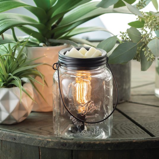 Glass Mason Jar Vintage Bulb Illumination Wax Warmer