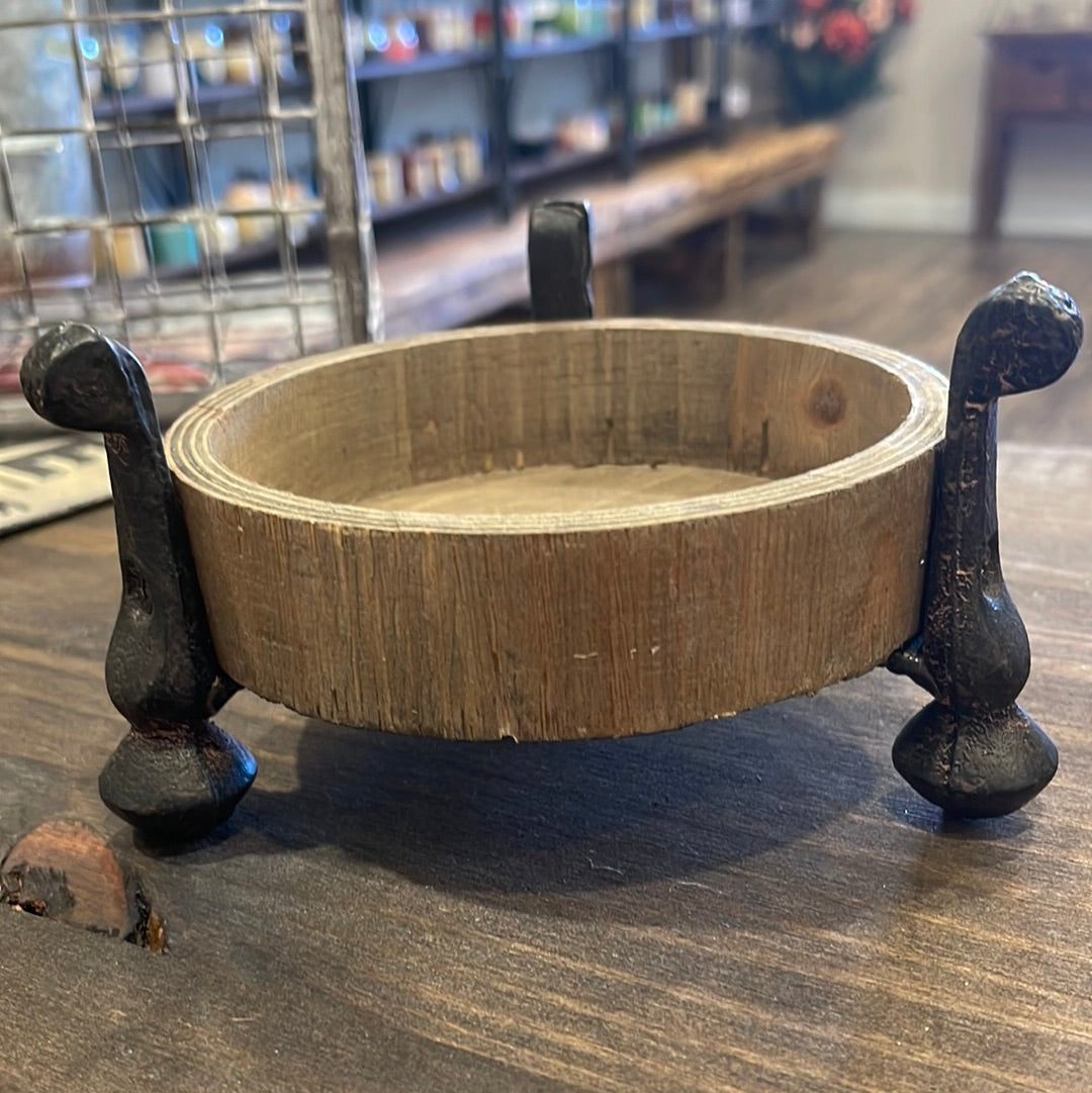 Wooden/metal candle holder